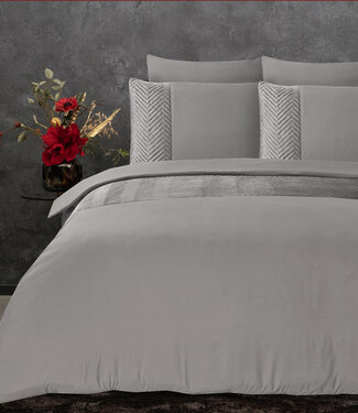 Sleeptime DD Fluweel Crossline Zand/Grijs 140 x 200/220