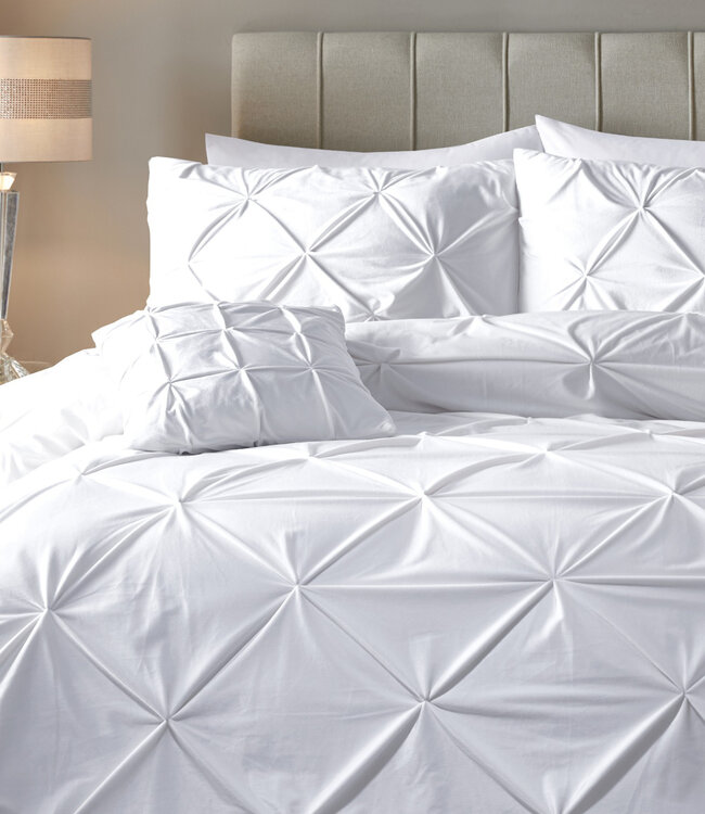 Fluwelen Pintuck Wit 200 x 200/220