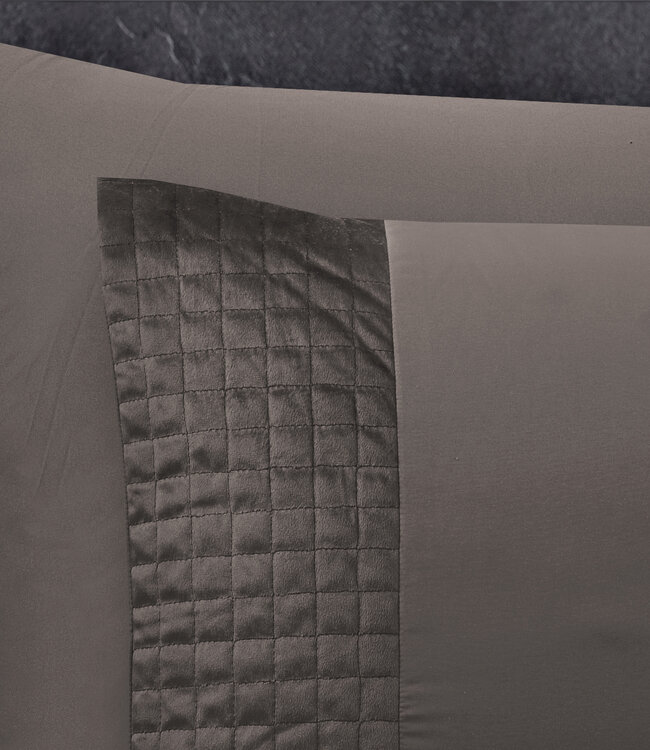 Fluwelen band taupe 140 x 220