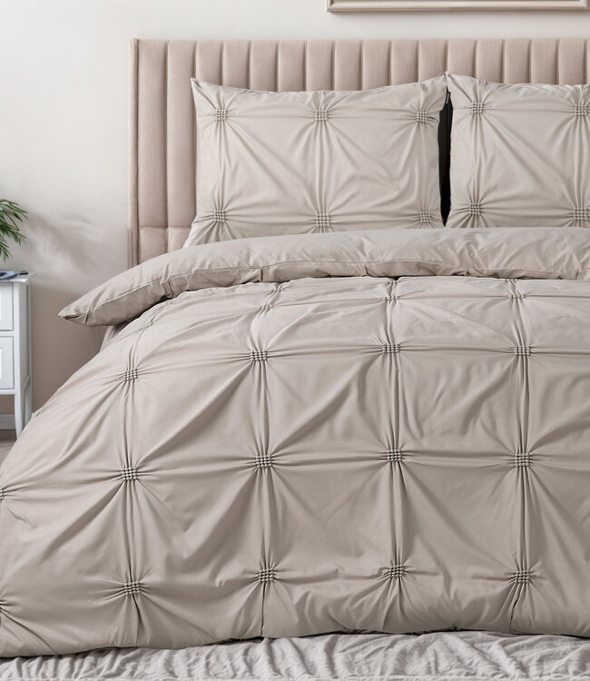 Punch pintuck taupe 240 x 200/220