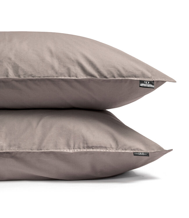 Egyptisch katoen uni-dekbedovertrek taupe 200 x 200/260