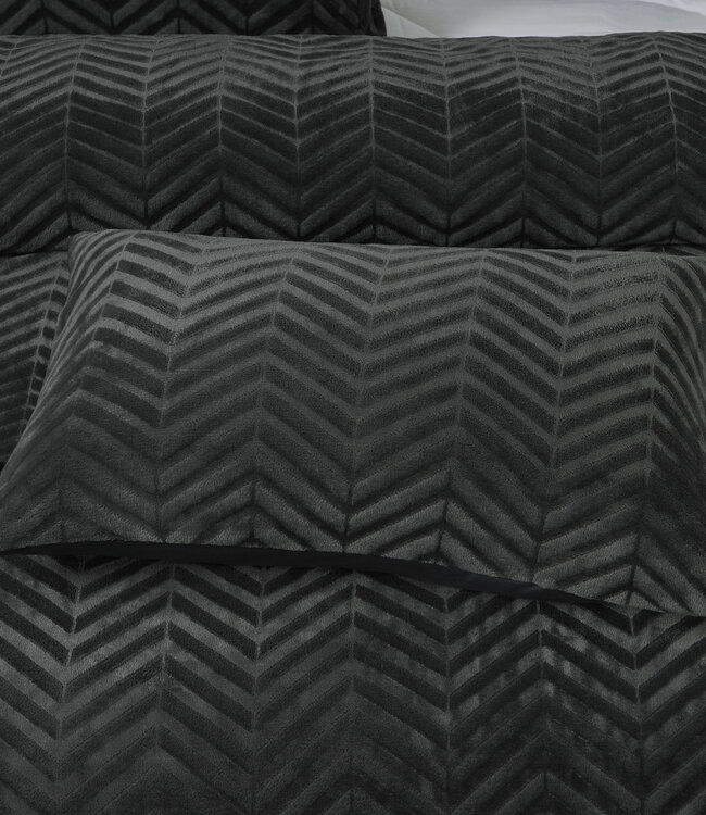 Chevron Teddy Antraciet 140 x 200/220