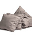 Egyptisch katoen uni-dekbedovertrek taupe 200 x 200/260