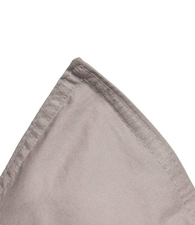 Egyptisch katoen uni-dekbedovertrek taupe 200 x 200/260