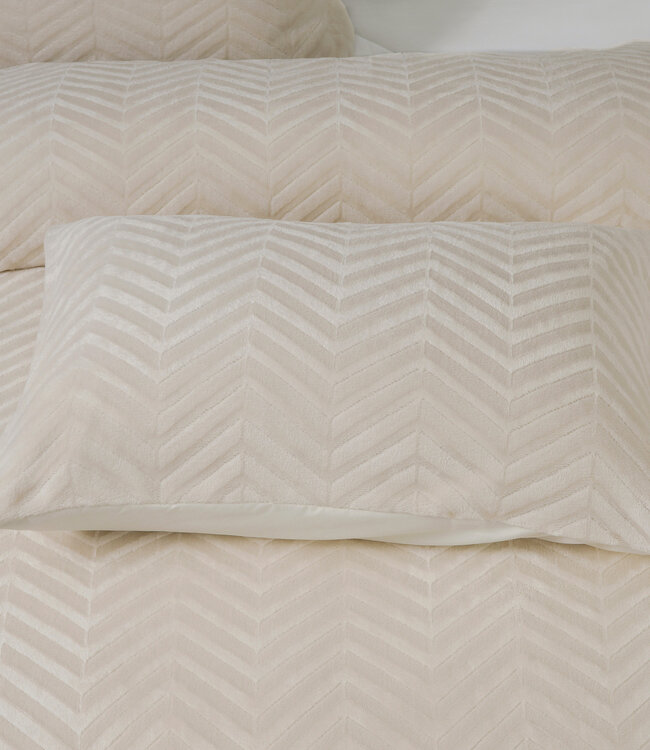 Chevron Teddy Crème 200 x 200/220
