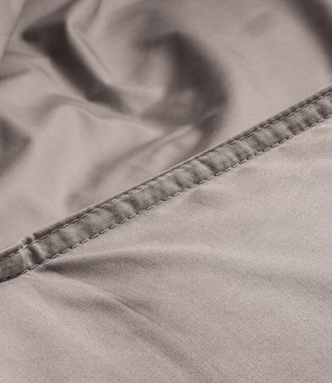 Egyptisch katoen uni-dekbedovertrek taupe 200 x 200/260