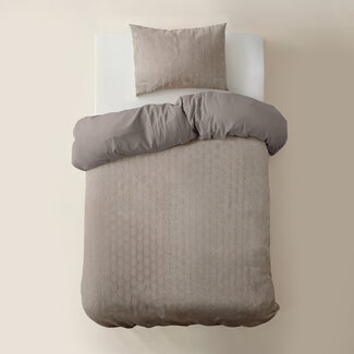 Flanell Art Taupe 140 × 220 - Bettbezug