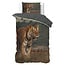 Sleeptime Nature Tiger Taupe 140 × 200/220 - Duvet Cover