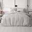 Sleeptime Kariertes Grau 140 × 220 - Bettbezug