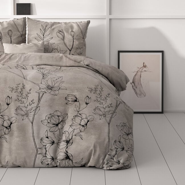 Sleeptime Dora Taupe 200 × 200/220 - Duvet Cover