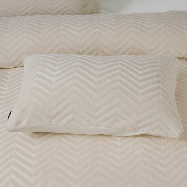 Chevron Teddy Crème 200 x 200/220
