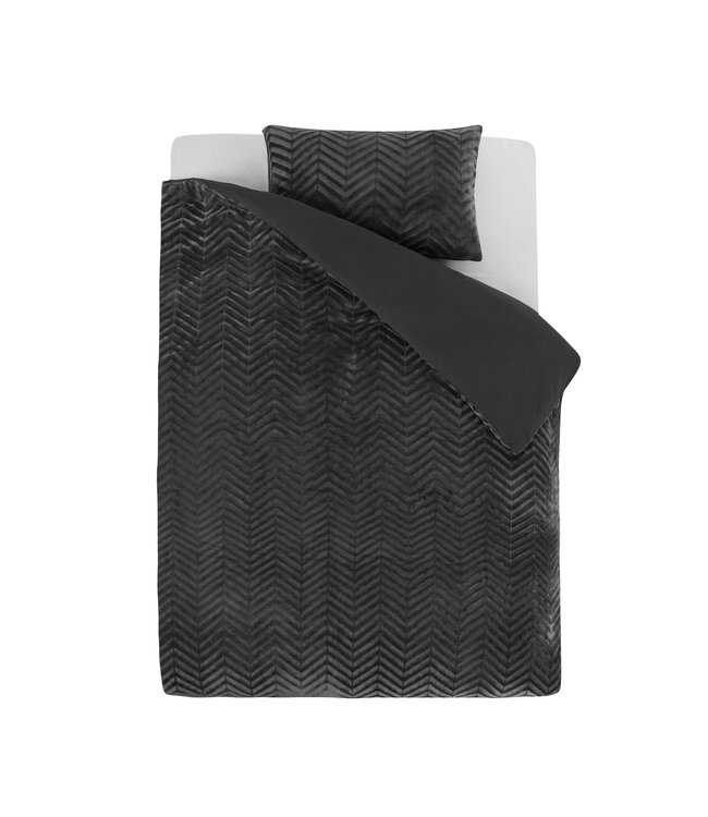 Chevron Teddy Antraciet 140 x 200/220