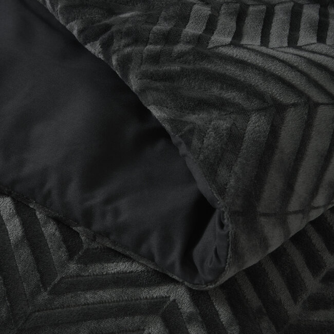 Chevron Teddy Antraciet 140 x 200/220