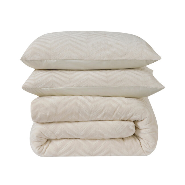 Chevron Teddy Crème 200 x 200/220