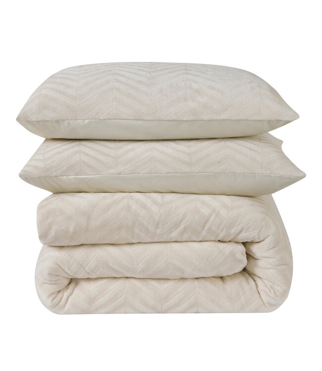 Chevron Teddy Crème 200 x 200/220