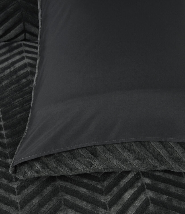 Chevron Teddy Antraciet 140 x 200/220