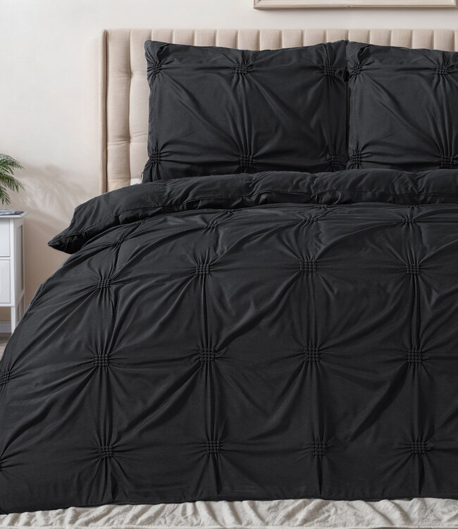 Punch pintuck zwart 200 x 200/220