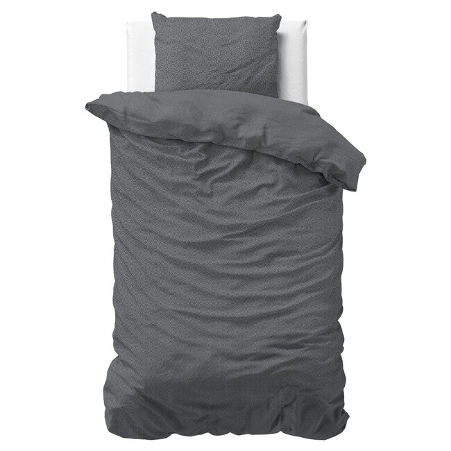 Sleeptime Flanell Jason Anthrazit 140 × 220 - Bettbezug