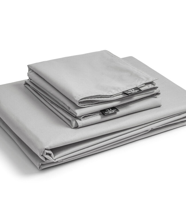 Egyptisch katoen uni dekbedovertrek grijs 240 x 200/260