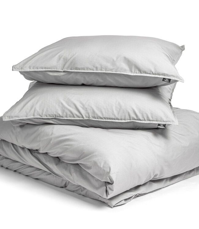 Egyptisch katoen uni dekbedovertrek grijs 240 x 200/260