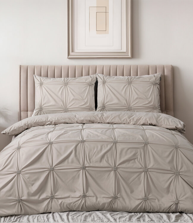 Punch pintuck taupe 240 x 200/220