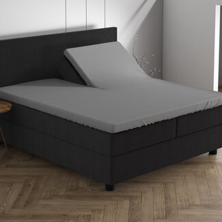 Dreamhouse Dubbel Jersey 220 gr. Splittopper Hoeslaken Grijs 180 x 200/220