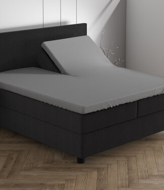 Dreamhouse Dubbel Jersey 220 gr. Splittopper Hoeslaken Grijs 180 x 200/220