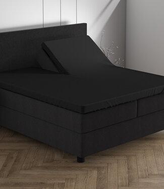 Dreamhouse Dubbel jersey 220 gr. splittopper-hoeslaken zwart 160 x 200/220