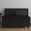 Dubbel jersey 220 gr. splittopper-hoeslaken zwart 160 x 200/220