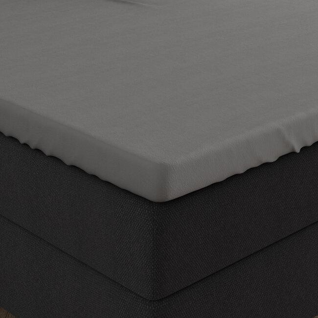 Dubbel Jersey 220 gr. Splittopper Hoeslaken Grijs 180 x 200/220