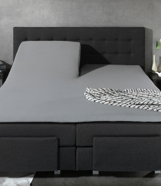 Splittopper Katoen Hoeslaken Grijs 160 x 210