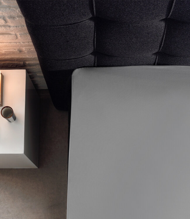 Splittopper Katoen Hoeslaken Grijs 160 x 210