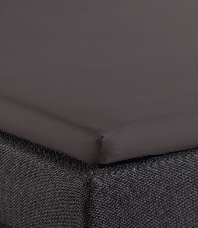 Splittopper Katoenen Hoeslaken Antraciet 140 x 200