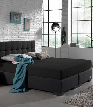 Dreamhouse Dubbel jersey 220 g/m² hoeslaken zwart 160/180 x 200/220 cm