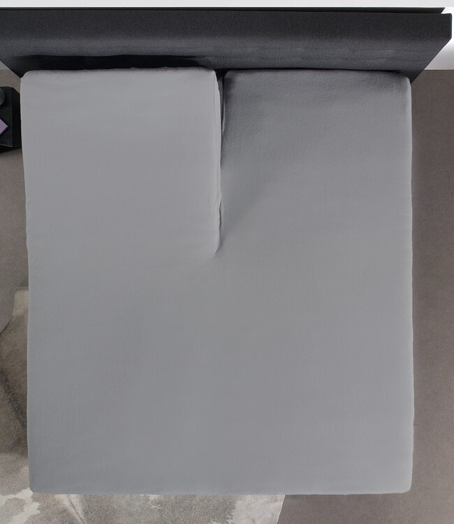 Splittopper Katoen Hoeslaken Grijs 160 x 210