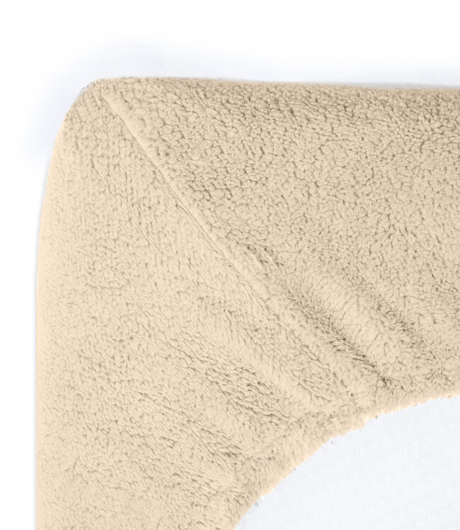 Teddy hoeslaken Taupe 180 x 200