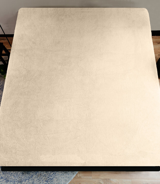 Teddy hoeslaken Taupe 180 x 200