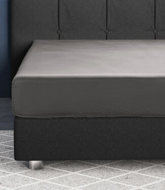 Primaviera Deluxe Satijnen hoeslaken grijs 70 x 200