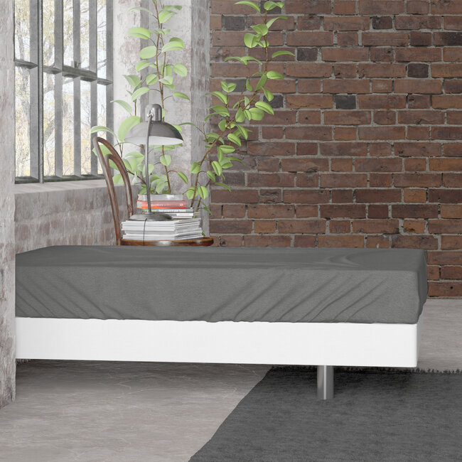 Flanel Premium Hoeslaken Antraciet 140 x 200/210