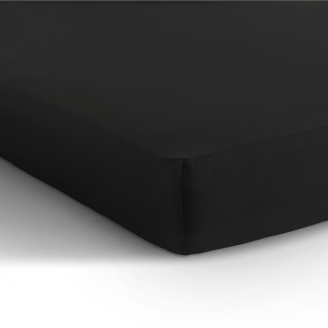 Dubbel Jersey 220 gr. Hoeslaken Zwart 190/200 x 220/230