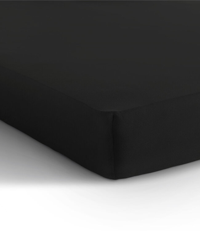 Dubbel Jersey 220 gr. Hoeslaken Zwart 190/200 x 220/230