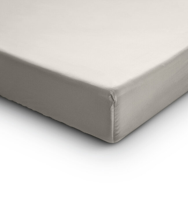 Satijnen hoeslaken crème 70 x 200