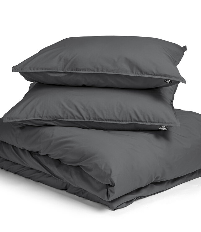 Egyptisch Katoen Uni Dekbedovertrek Antraciet 200 x 200/260