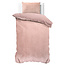 Fluwelen effen dekbedovertrek roze 140 x 220 cm