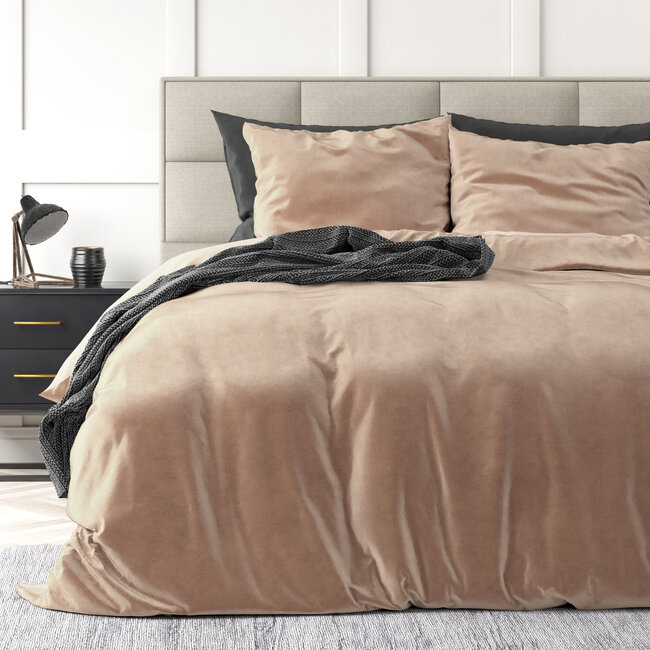 Sleeptime Velvet plain duvet cover skin colored 140 × 220