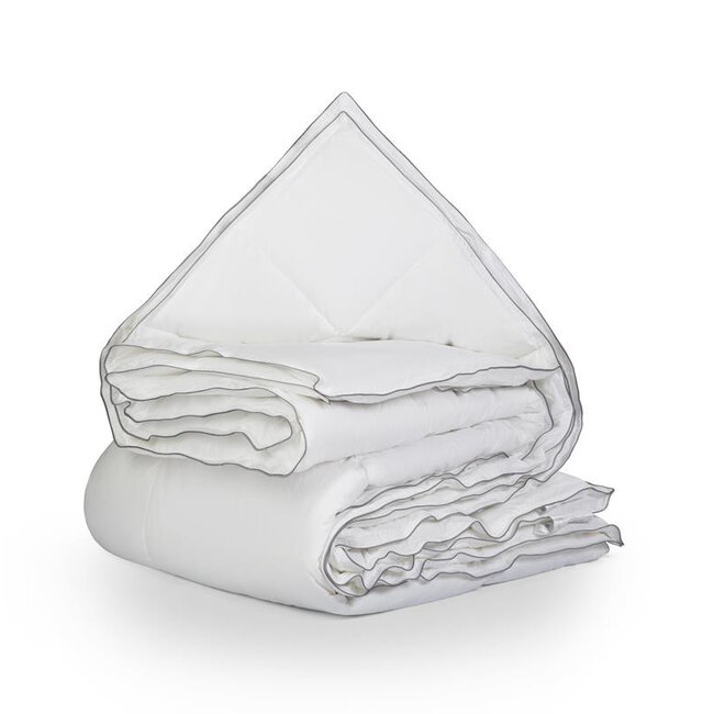 Percale katoenen 4-seizoenen dekbed wit - 140x200