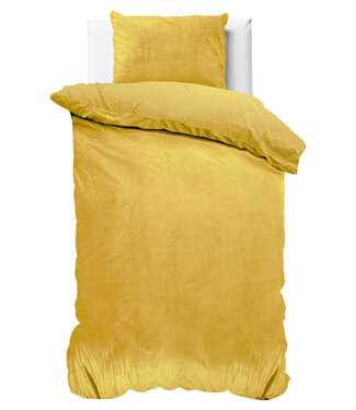 Sleeptime Velvet Uni Dekbedovertrek Goud 140 x 220