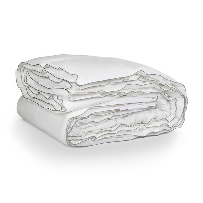 Percale katoenen 4-seizoenen dekbed wit - 140x200