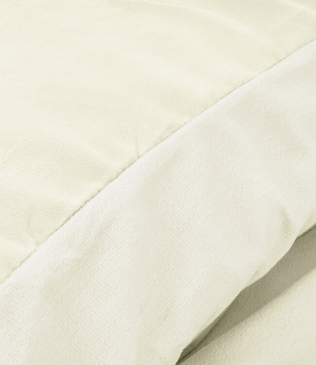 Velvet Uni Dekbedovertrek Crème 200 x 220