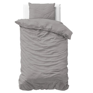 Primaviera Deluxe Effen satijnen dekbedovertrek grijs 140 x 200/220